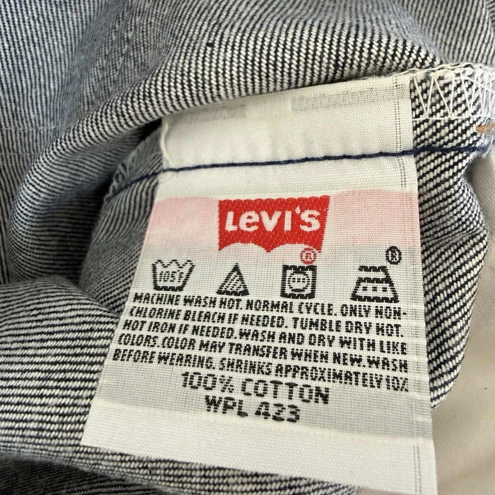 VTG Levis 501XX Shrink To Fit Jeans 35x33 Deadstock Raw Denim 2001 NOS 501 0000